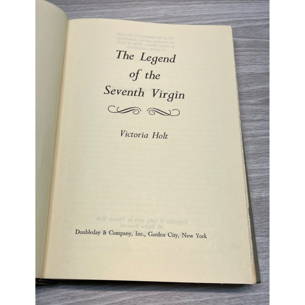 The Legend of the Seventh Virgin by Victoria Holt 1965 Hardcover Doubleday
